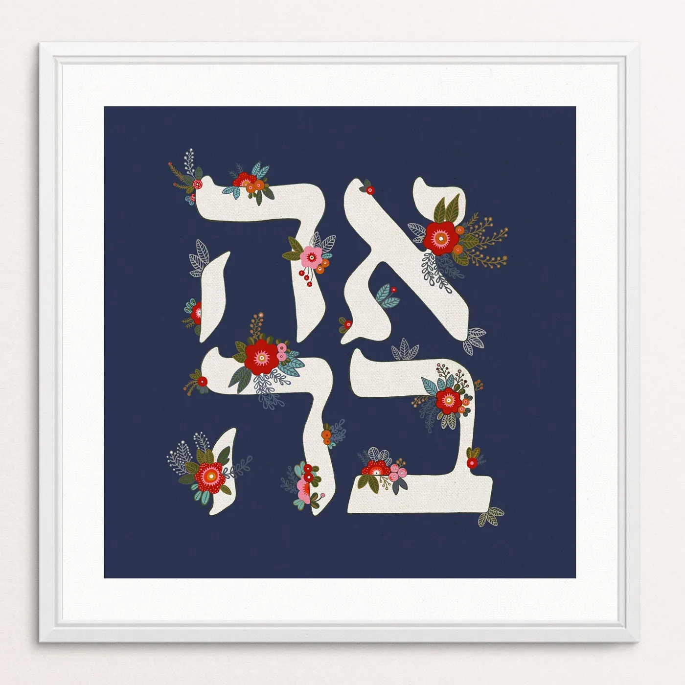 אהבה פרחונית הדפס אמנות