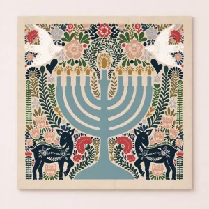 הדפס אמנות - חנוכייה אליאורה