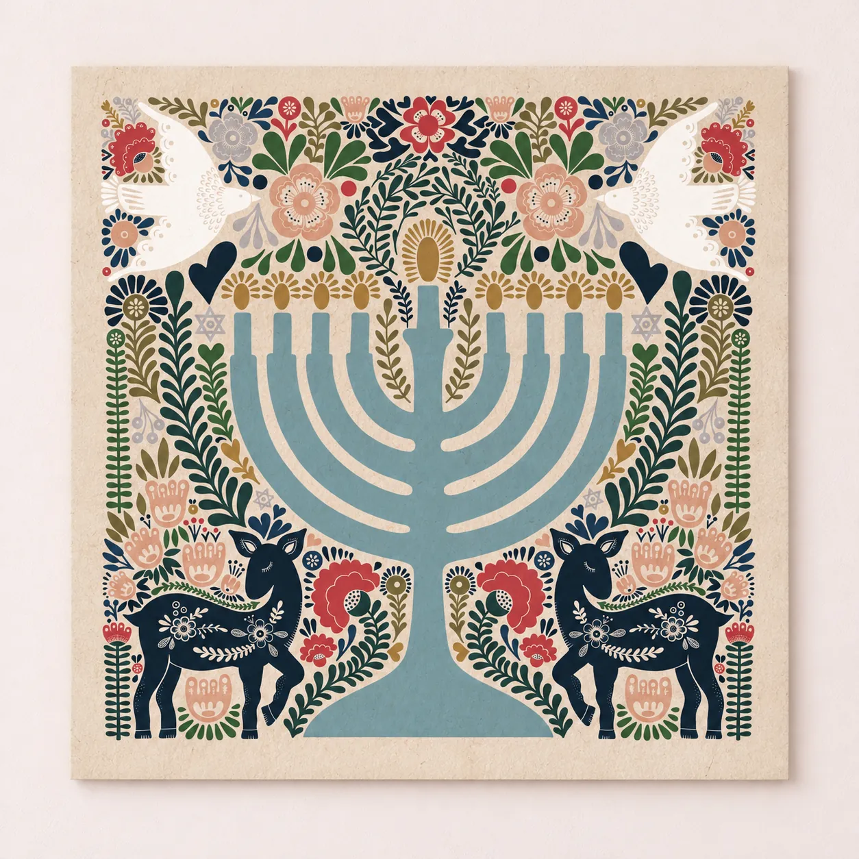 הדפס אמנות - חנוכייה אליאורה